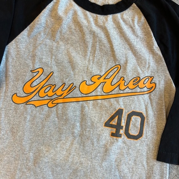 Kids Yay Area Numbered 40 Two toned Lone Sleeve Shirt - Picture 4 of 6